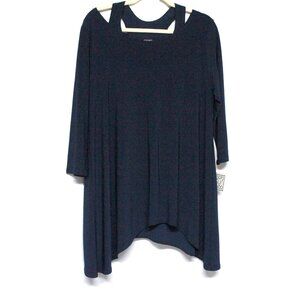 Women's XL Clara Sun Woo Dark Blue Top Made in U.S.A.